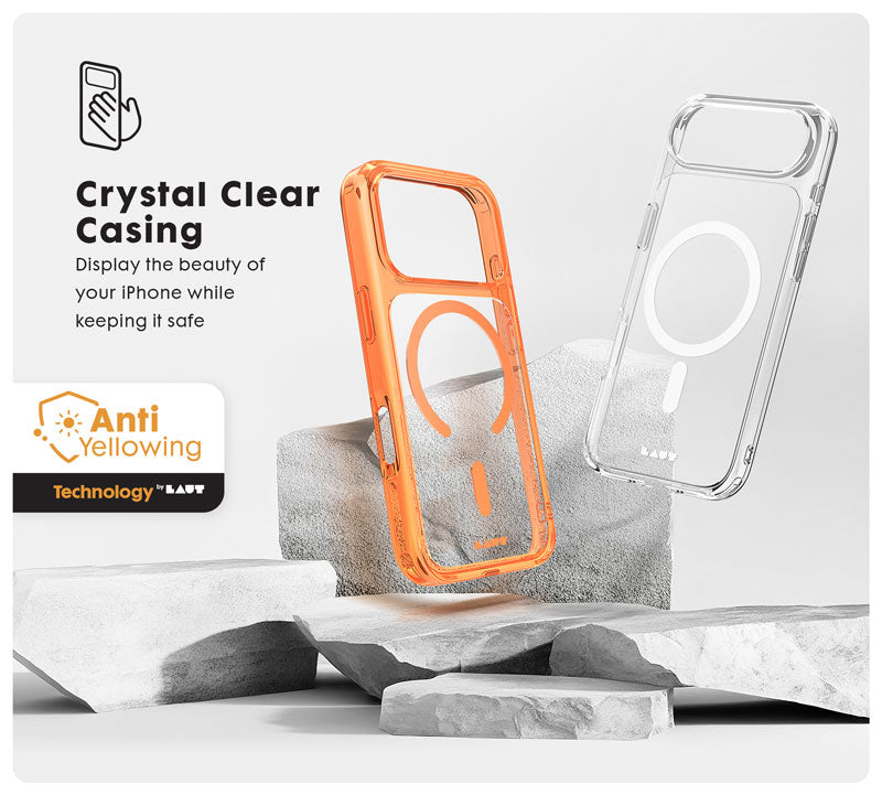 Laut Crystal Fluro dėklas skirtas Apple iPhone 17 Pro, Clear Midnight aprašymas - Prekės nuotrauka