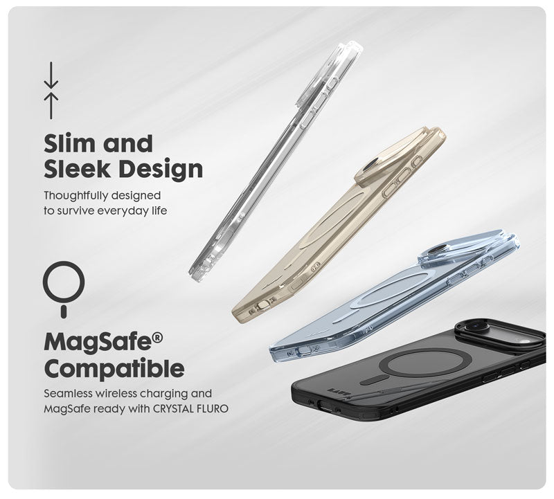 Laut Crystal Fluro dėklas skirtas Apple iPhone 17 Pro, Clear Midnight aprašymas - Prekės nuotrauka
