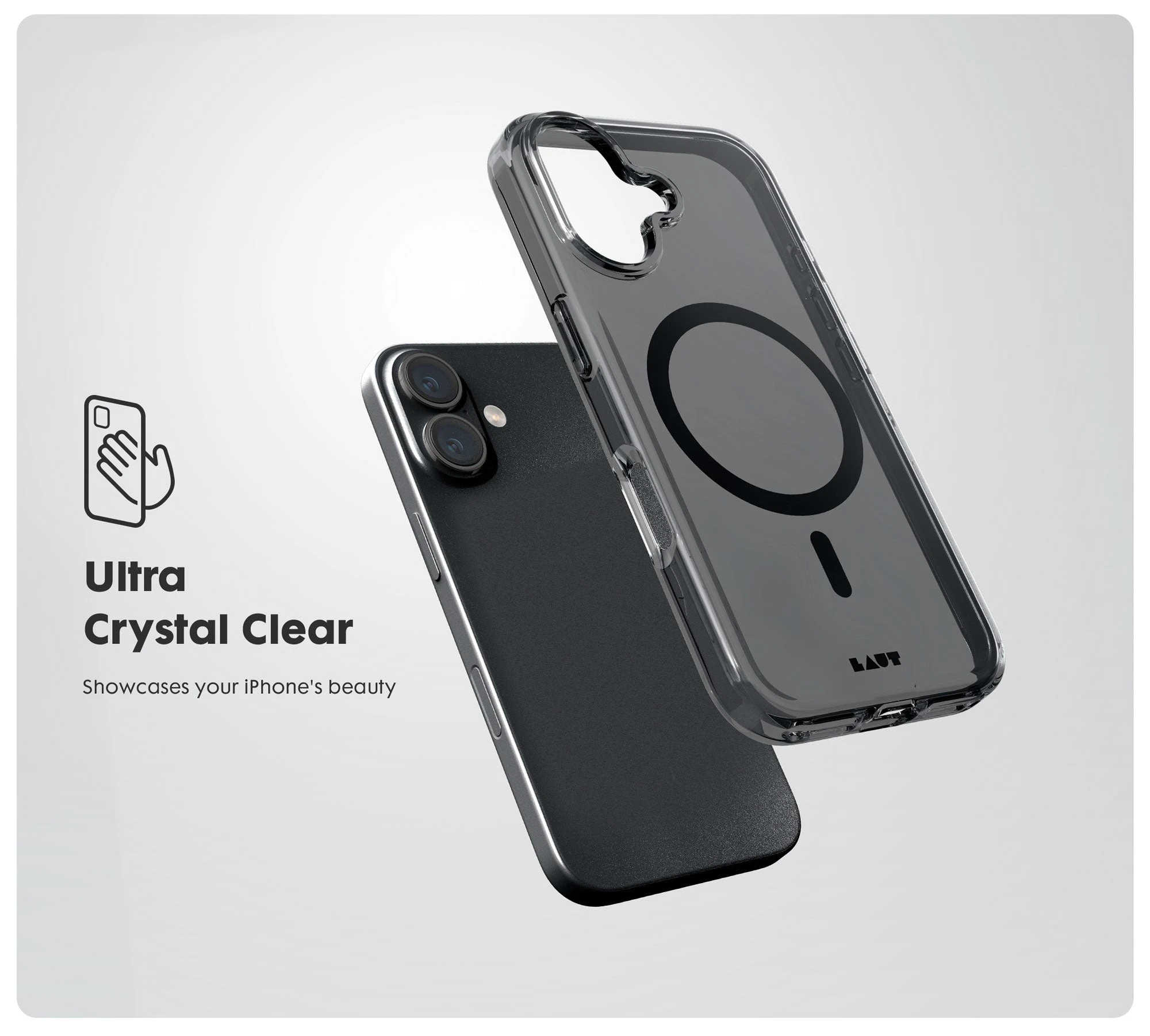 Laut Crystal-M dėklas skirtas Apple iPhone 17 Air, Clear aprašymas - Prekės nuotrauka