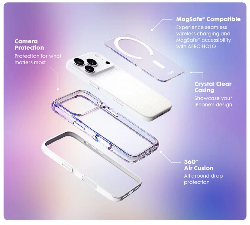 Laut Holo Pearl dėklas skirtas Samsung S25 Plus aprašymas - Prekės nuotrauka