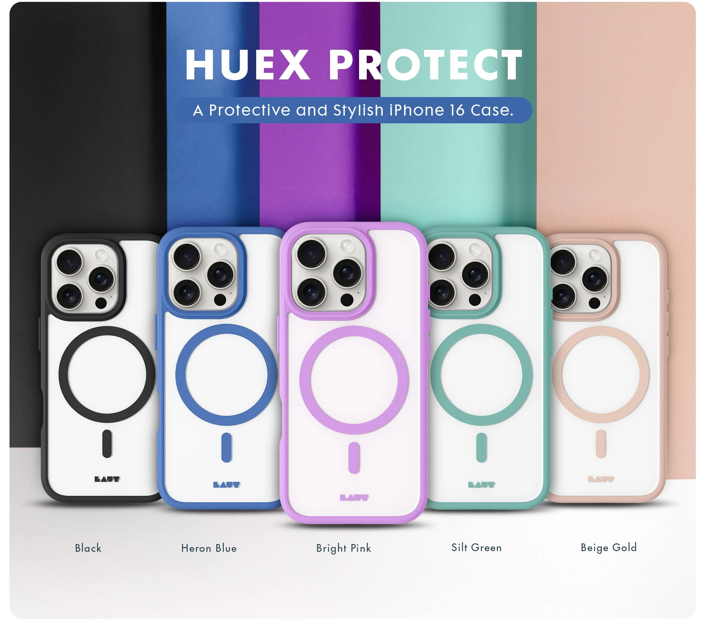 Laut Huex Protect dėklas skirtas Apple iPhone Air, rusvai gelsvas Gold aprašymas - Prekės nuotrauka