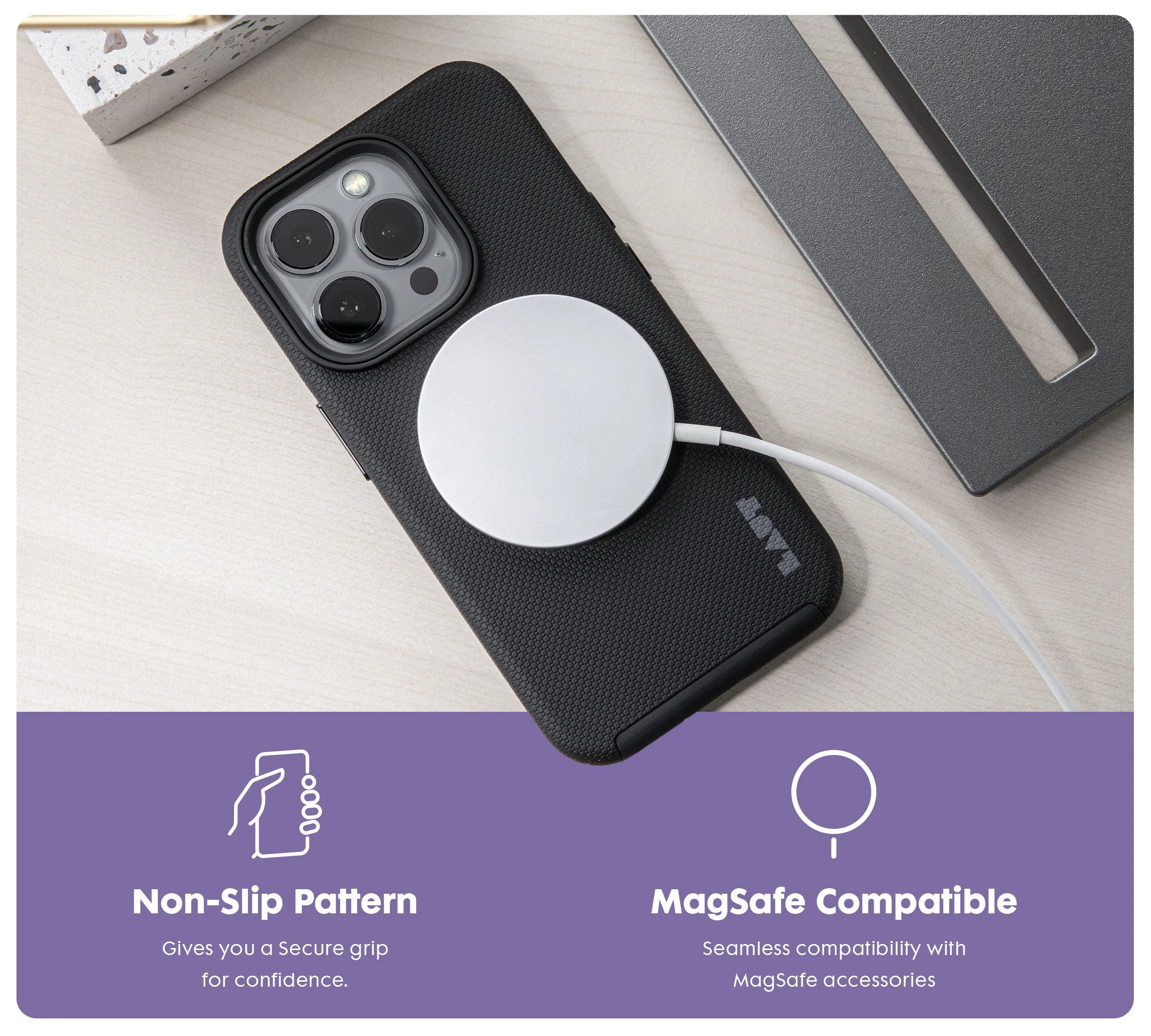 Laut Shield dėklas skirtas Apple iPhone 14 Pro Max, Juodas aprašymas - Prekės nuotrauka