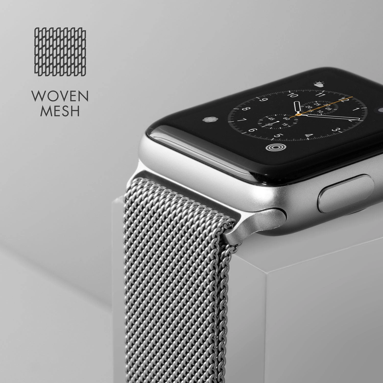 „Laut“ plieninė kilpa „Apple Watch 38/40/41mm“, sidabrinis aprašymas - Prekės nuotrauka