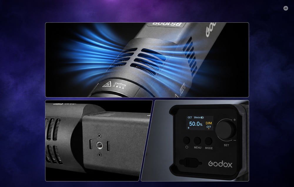 LED fotografavimo šviestuvas GODOX RS100R RGB aprašymas - Prekės nuotrauka