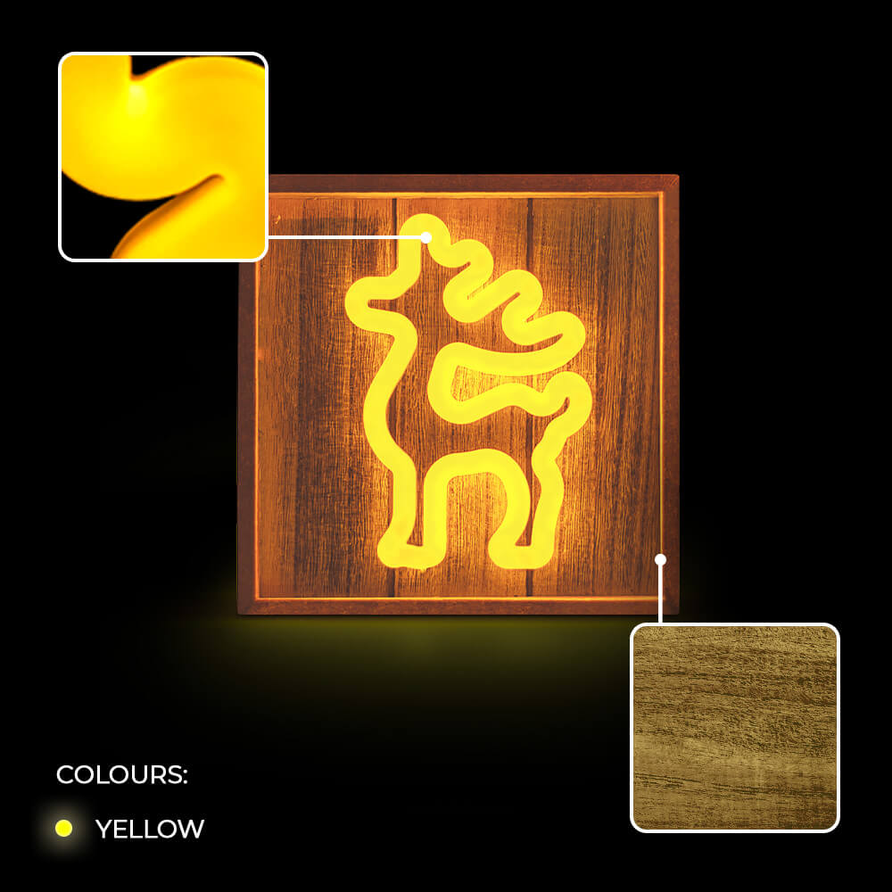 TelForceone Forever LED NEON kalėdinė dekoracija ELNIAS rėmelyje, šiltai balta, 5V USB / 3xAA aprašymas - Prekės nuotrauka