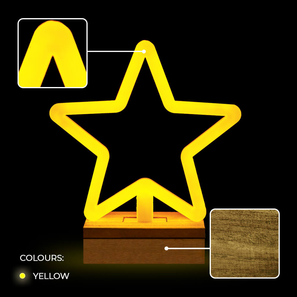 TelForceone Forever LED NEON kalėdinė dekoracija ŽVAIGŽDĖ, šiltai balta, 5V USB / 3xAA aprašymas - Prekės nuotrauka
