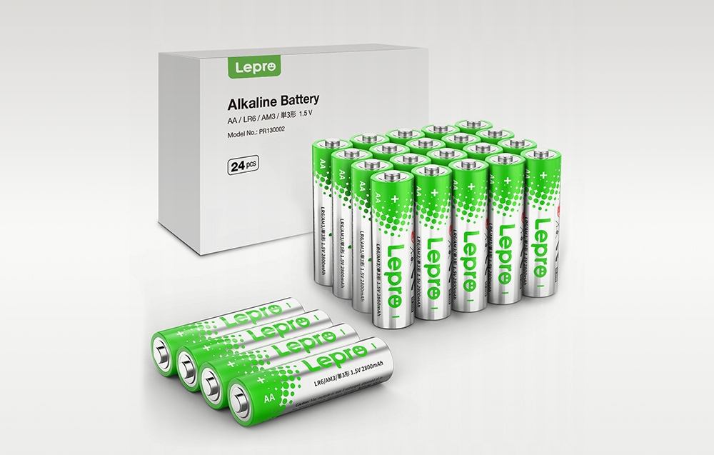 LEPRO 130002-24 AA R6 šarminės baterijos, 24 vnt. pakuotė aprašymas - Prekės nuotrauka