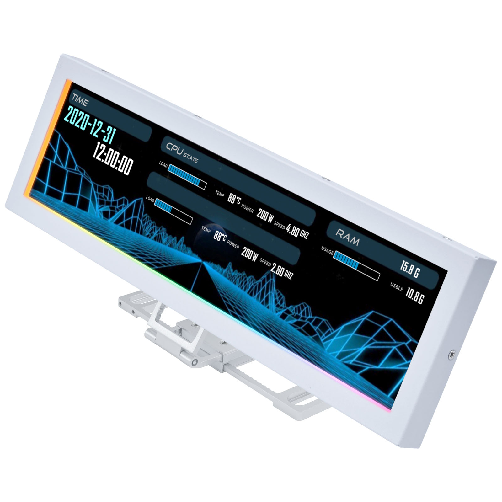 Lian Li 8.8″ Universal Screen – baltas aprašymas - Prekės nuotrauka