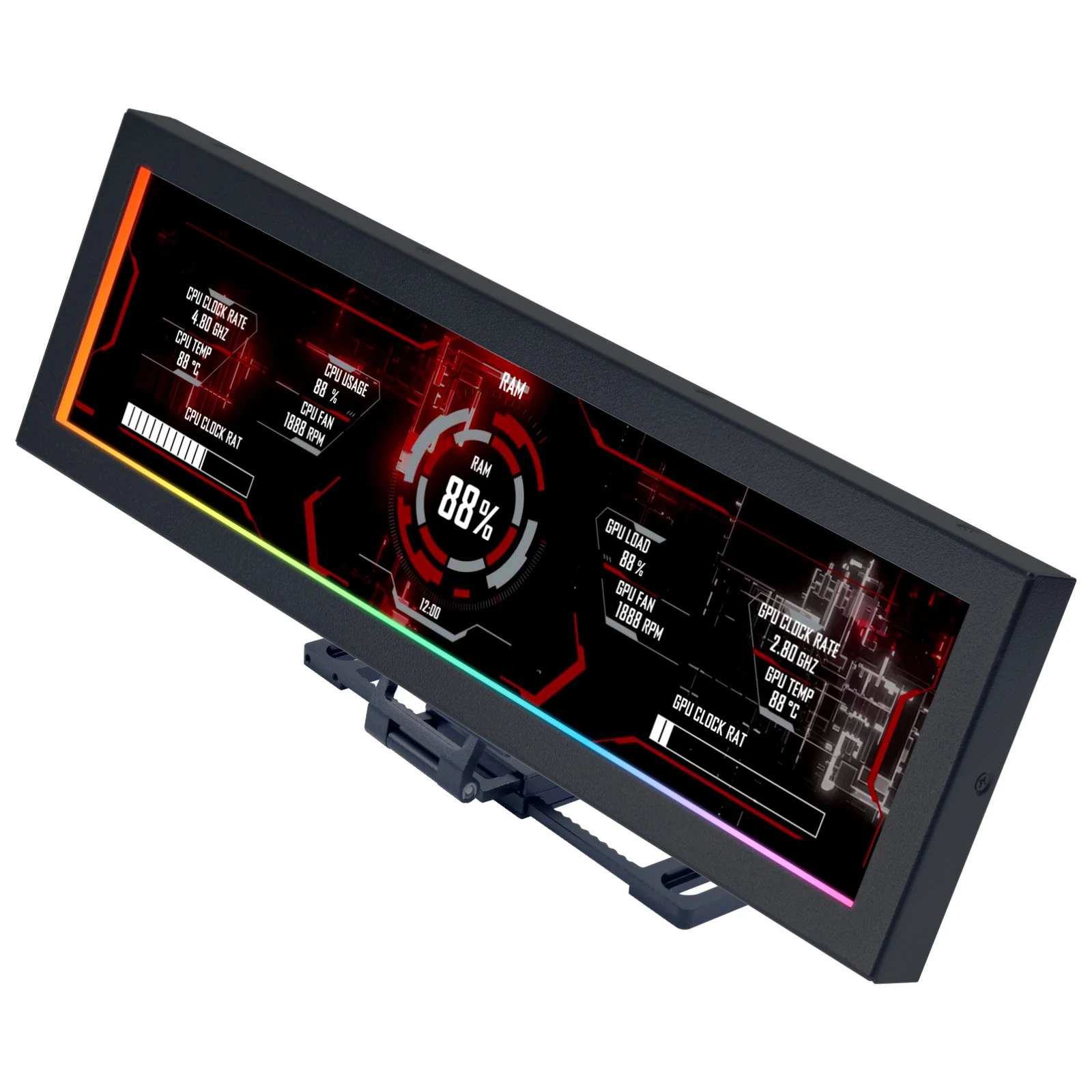 Lian Li 8.8″ Universal Screen – juodas aprašymas - Prekės nuotrauka