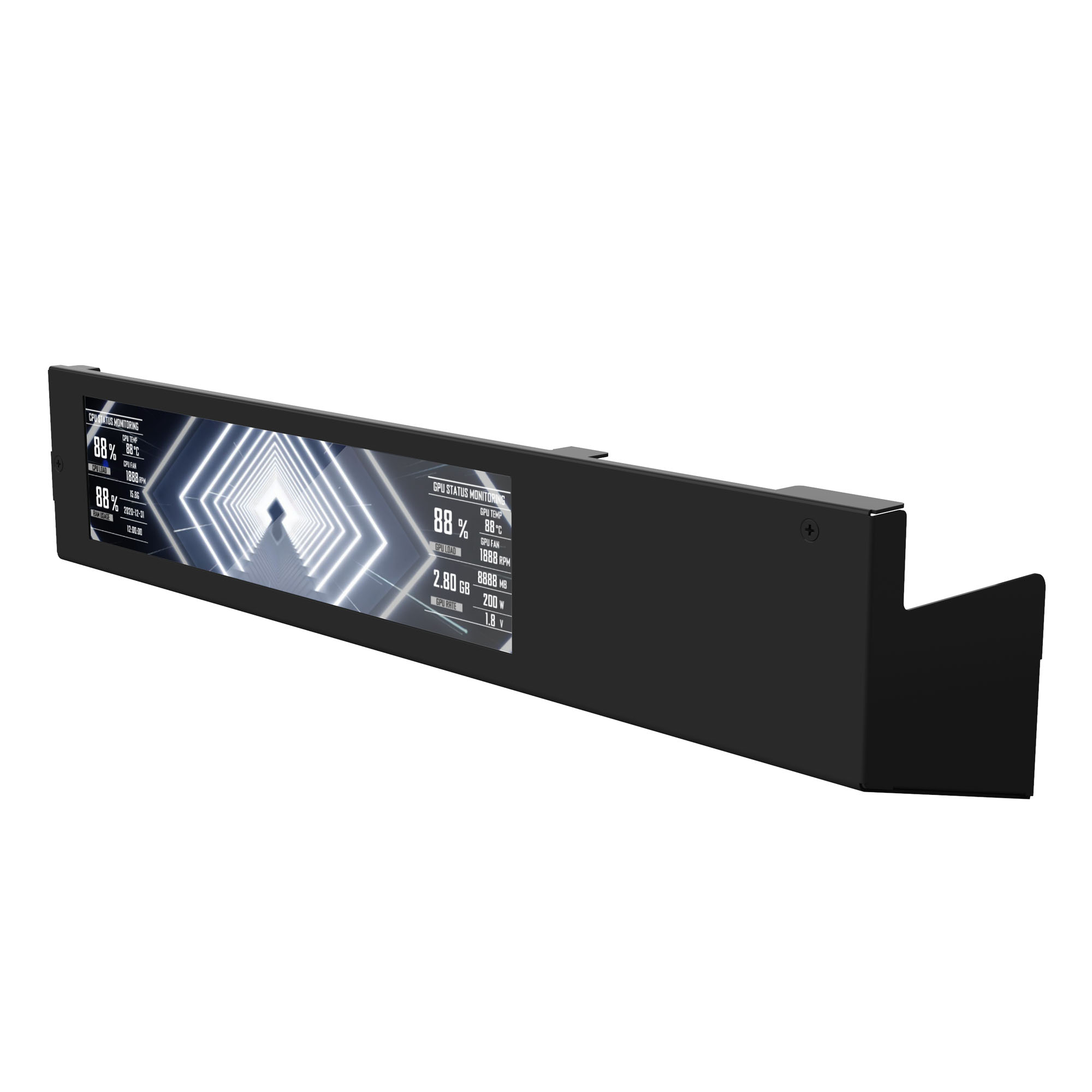 Lian Li 9.2″ Universal O11 Vision M Screen – Juodas aprašymas - Prekės nuotrauka