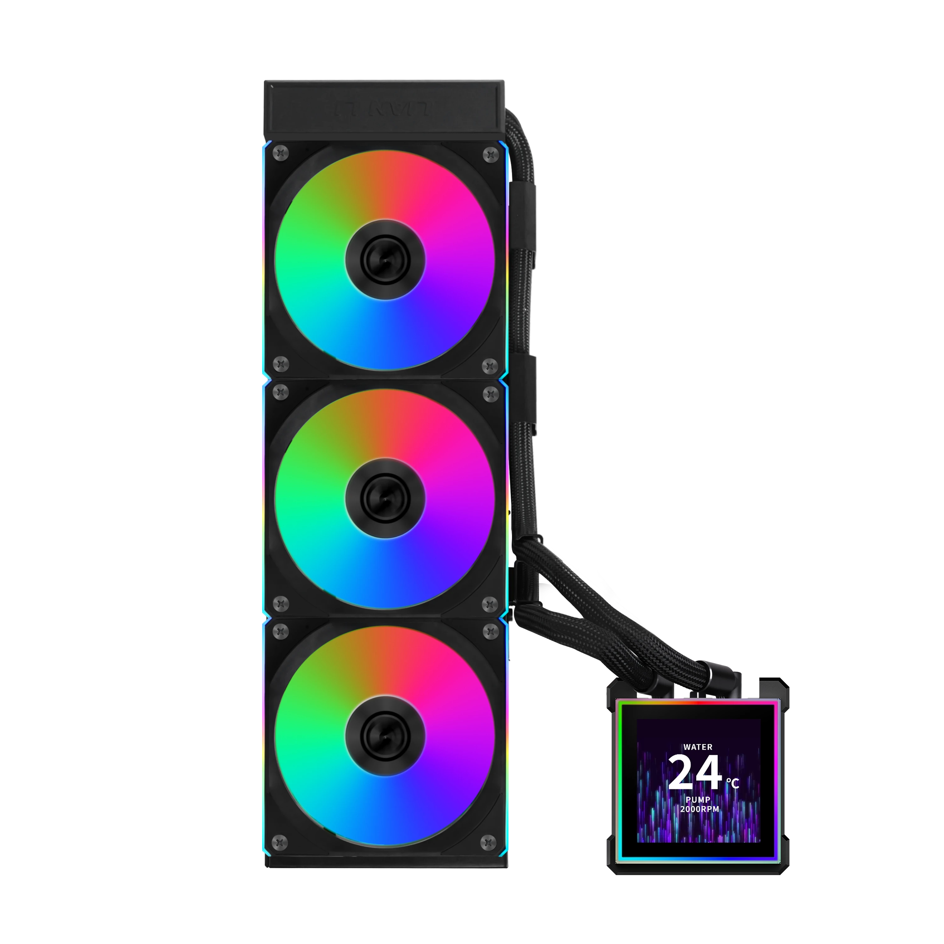 Lian Li HydroShift II LCD-S 360CL AiO Vanduo Cooling, RGB, LCD Ekranas – 360mm, baltas aprašymas - Prekės nuotrauka