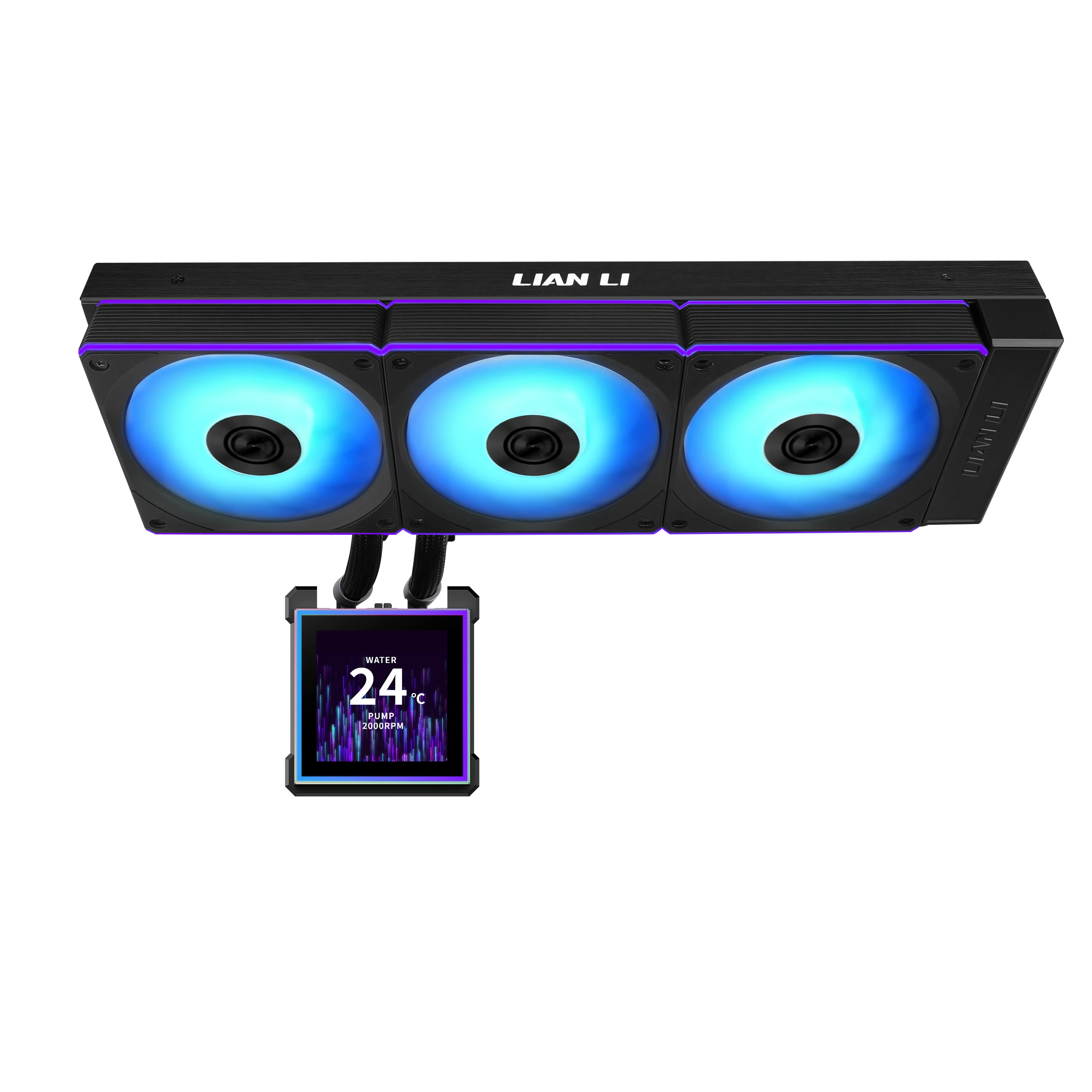 Lian Li HydroShift II LCD-S 360CL AiO Vanduo Cooling, RGB, LCD Ekranas – 360mm, baltas aprašymas - Prekės nuotrauka