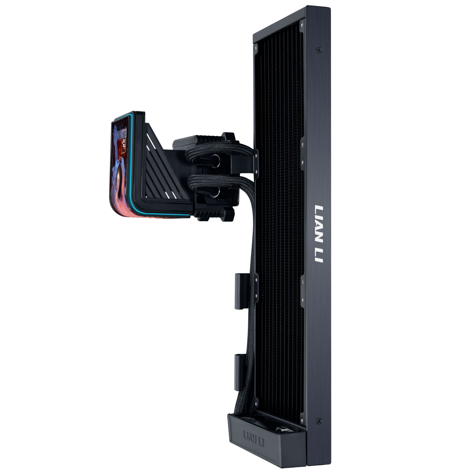 Lian Li HydroShift II OLED Curved 360 Fanless AiO Vanduo Cooling, 360 mm, OLED Ekranas – juodas aprašymas - Prekės nuotrauka