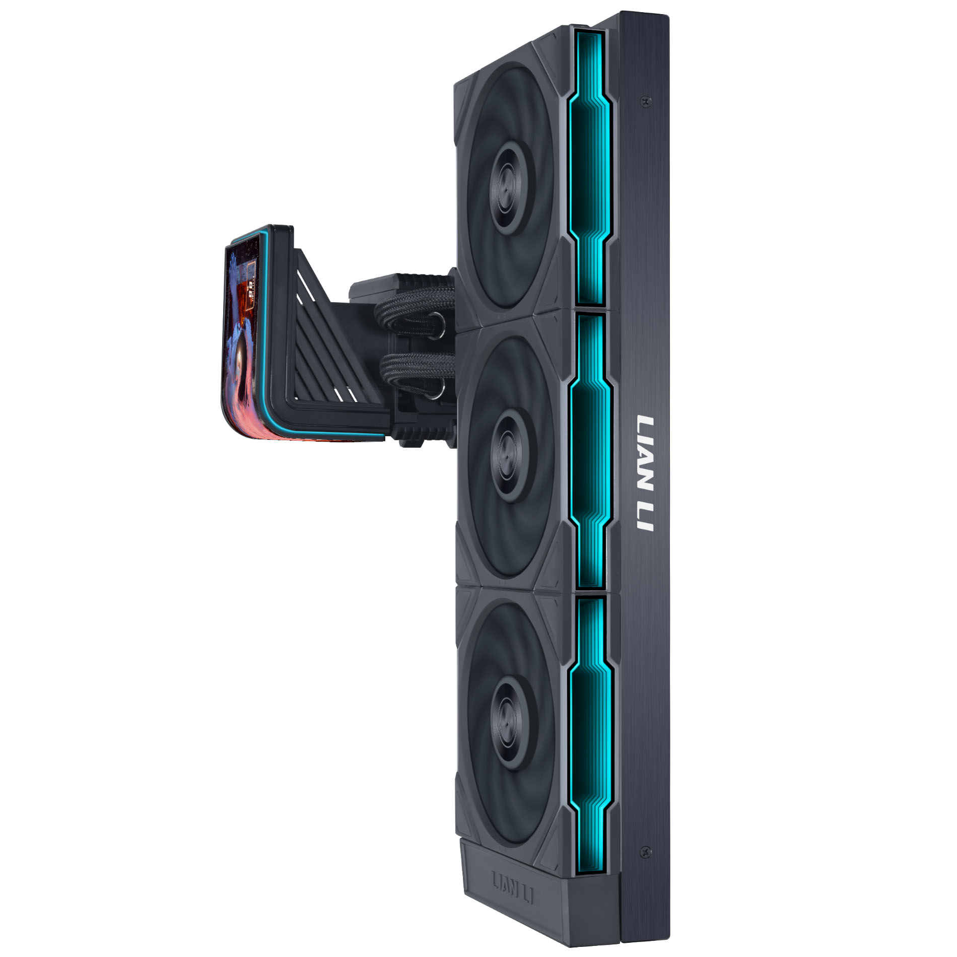 Lian Li HydroShift II OLED Curved 360 UNI FAN TL AiO Vanduo Cooling, 360 mm, OLED Ekranas, TL-FLEX Fans – Juodas aprašymas - Prekės nuotrauka