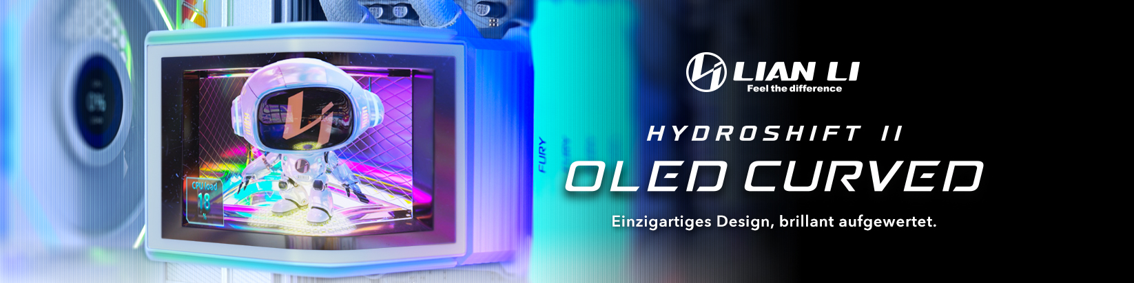 Lian Li HydroShift II OLED Curved 360 UNI FAN P28 AiO Vanduo Cooling, 360 mm, OLED Ekranas, P28 Fan & Baltas aprašymas - Prekės nuotrauka Lian Li HydroShift II OLED Curved 360 UNI FAN P28 AiO Vanduo Cooling, 360 mm, OLED Ekranas, P28 Fan & Baltas aprašymas - Prekės nuotrauka