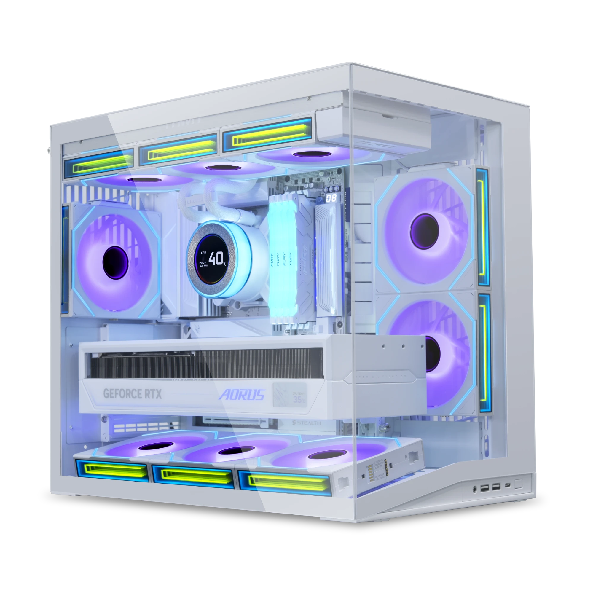 Lian Li O11 Dynamic Mini V2 Flow PC-kompiuterio korpusas, Mini-kompiuterio korpusas, ATX, Tempered Glass – inklusive 5x 120-mm-Lüfter, baltos spalvos aprašymas - Prekės nuotrauka Lian Li O11 Dynamic Mini V2 Flow PC-kompiuterio korpusas, Mini-kompiuterio korpusas, ATX, Tempered Glass – inklusive 5x 120-mm-Lüfter, baltos spalvos aprašymas - Prekės nuotrauka