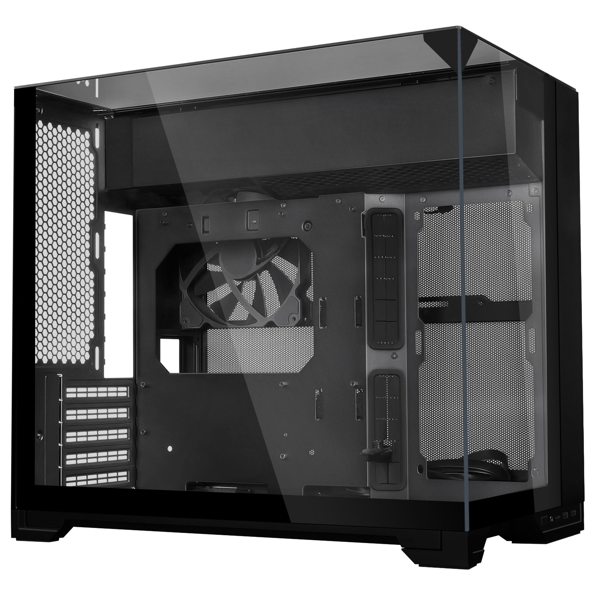 Lian Li O11 Vision-M PC Case, Micro-ATX, Tempered Glass – Baltas aprašymas - Prekės nuotrauka