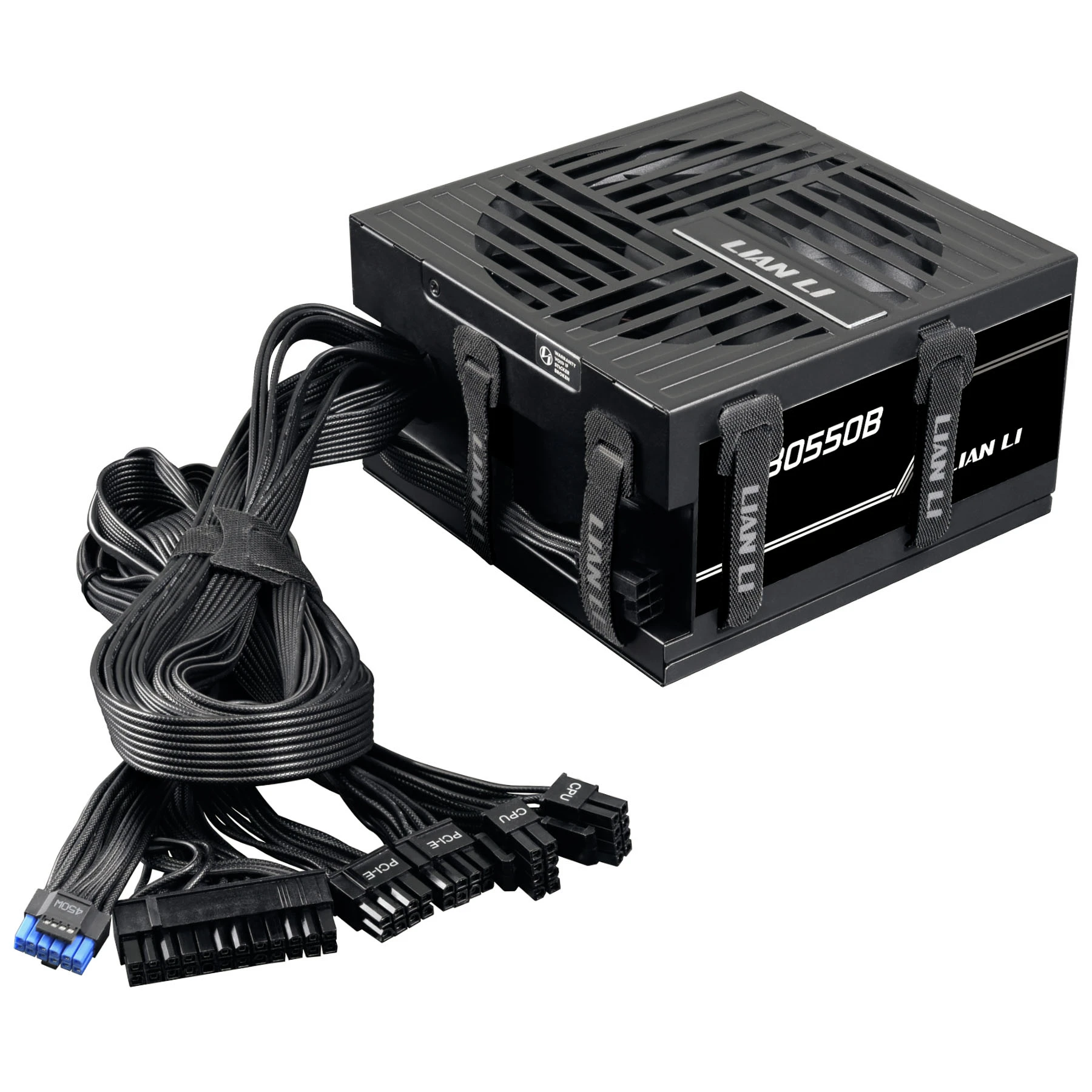 Lian Li RB Series 80 PLUS Bronze Power Supply, semi-modular, ATX 3.1 – 550 Watts, juodas aprašymas - Prekės nuotrauka