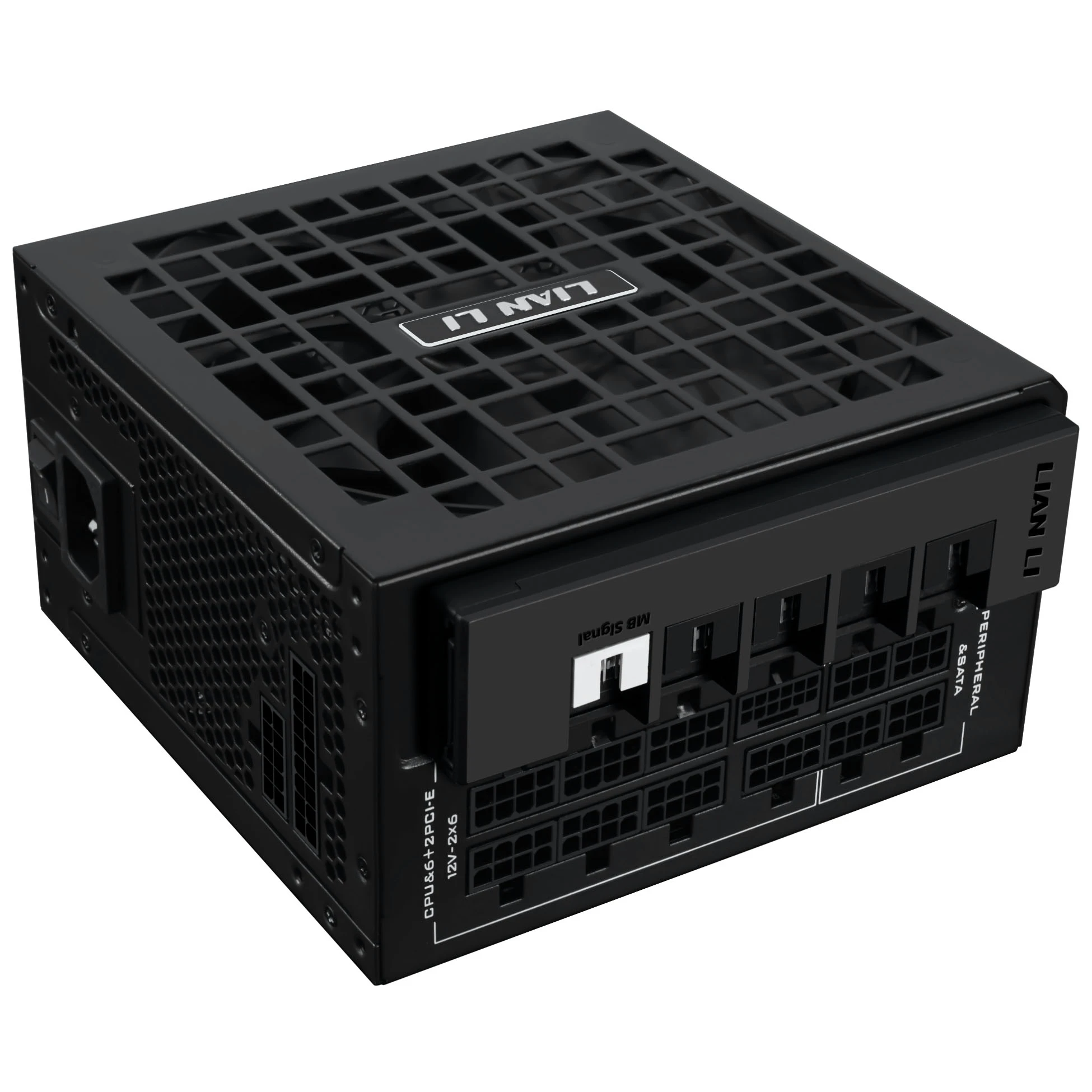 Lian Li RS Series 80 PLUS Gold Power Supply, ATX 3.1, modular – 1,200 Watts, with RS Hub, juodas aprašymas - Prekės nuotrauka Lian Li RS Series 80 PLUS Gold Power Supply, ATX 3.1, modular – 1,200 Watts, with RS Hub, juodas aprašymas - Prekės nuotrauka
