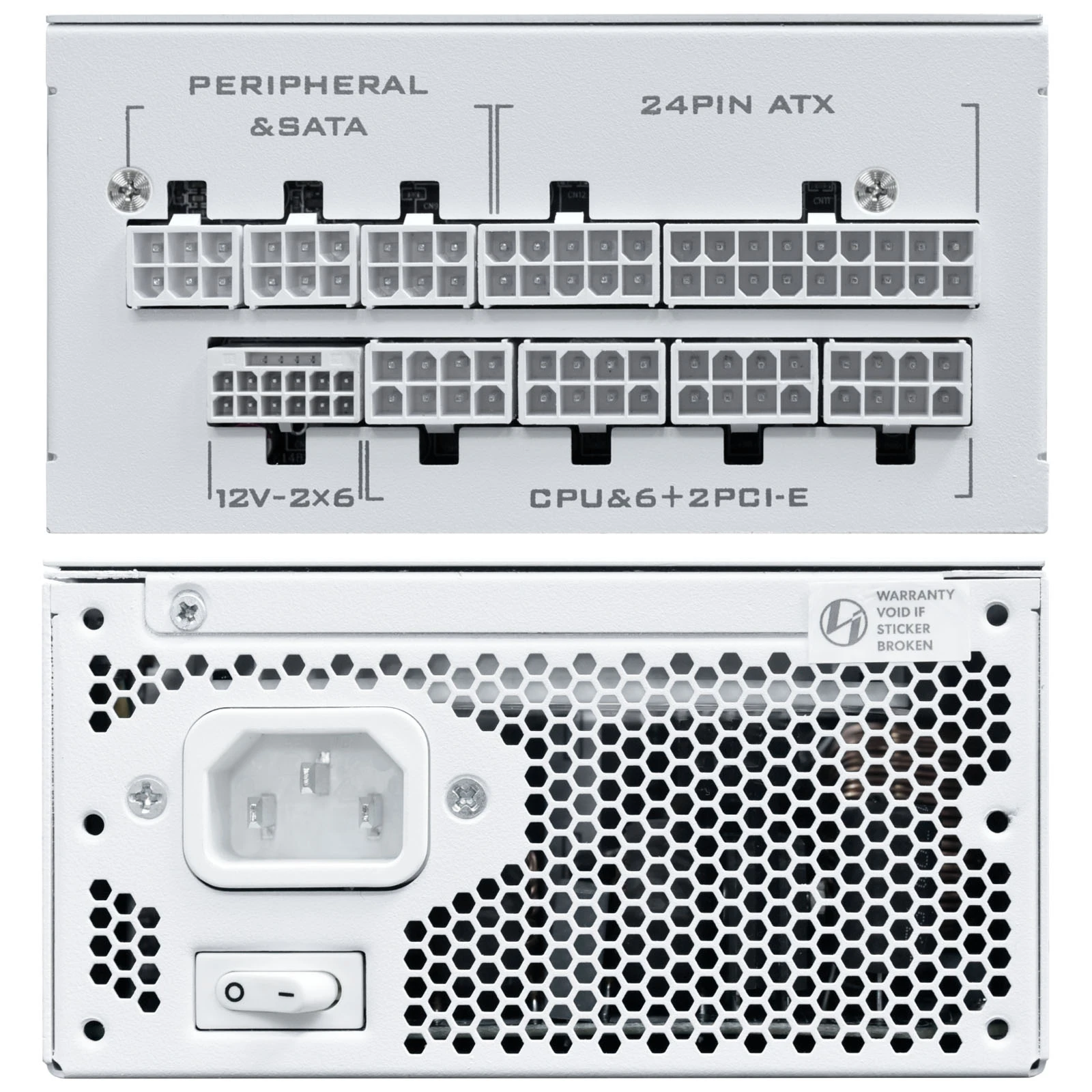 Lian Li SP serijos Platinum 80 PLUS Platinum maitinimo šaltinis, SFX, pilnai modulinis, PCIe 5.1, ATX 3.1 & 850 vatų, baltas aprašymas - Prekės nuotrauka