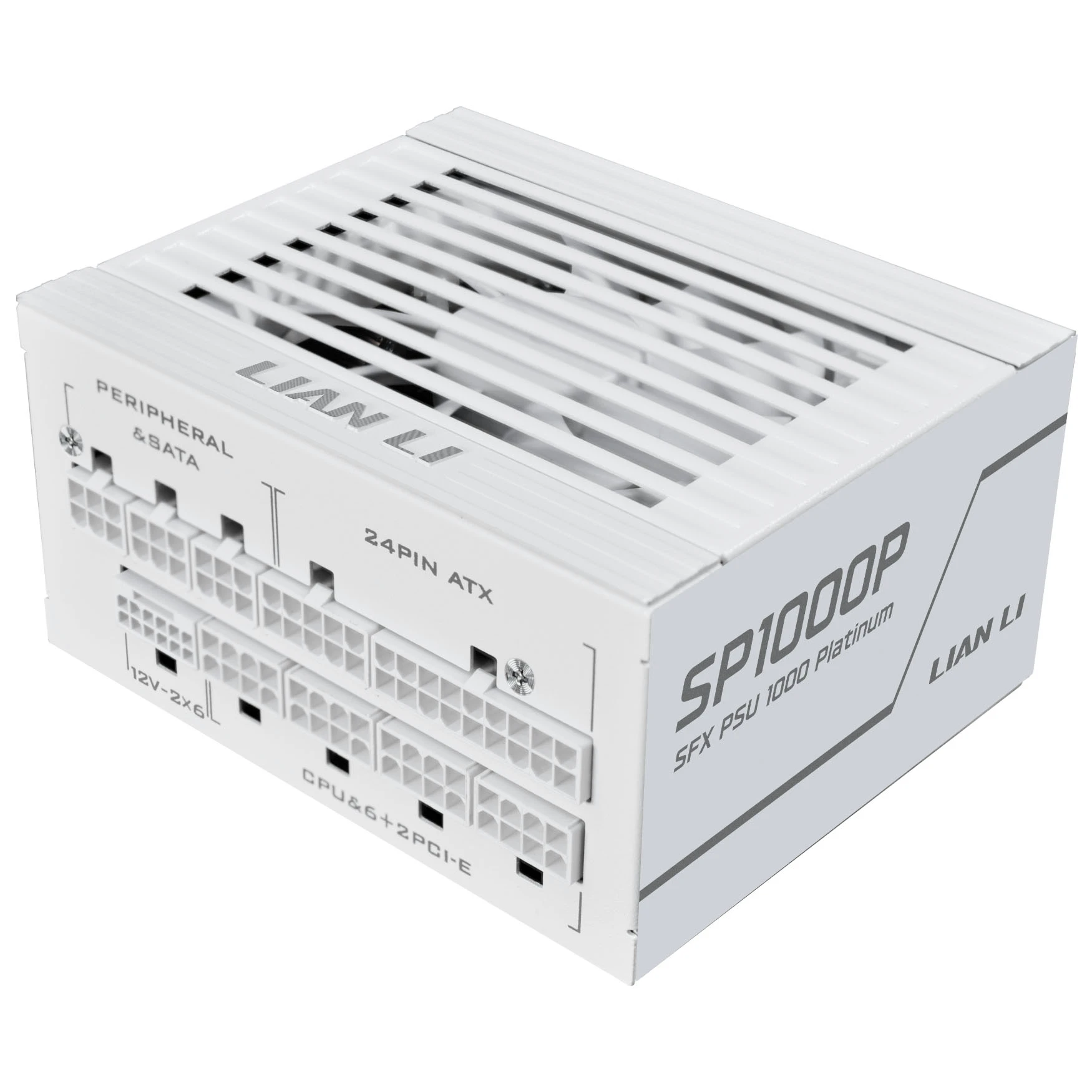 Lian Li SP Series Platinum 80 PLUS Platinum Power Supply, SFX, fully modular, PCIe 5.1, ATX 3.1 – 1,000 Watt, baltas aprašymas - Prekės nuotrauka