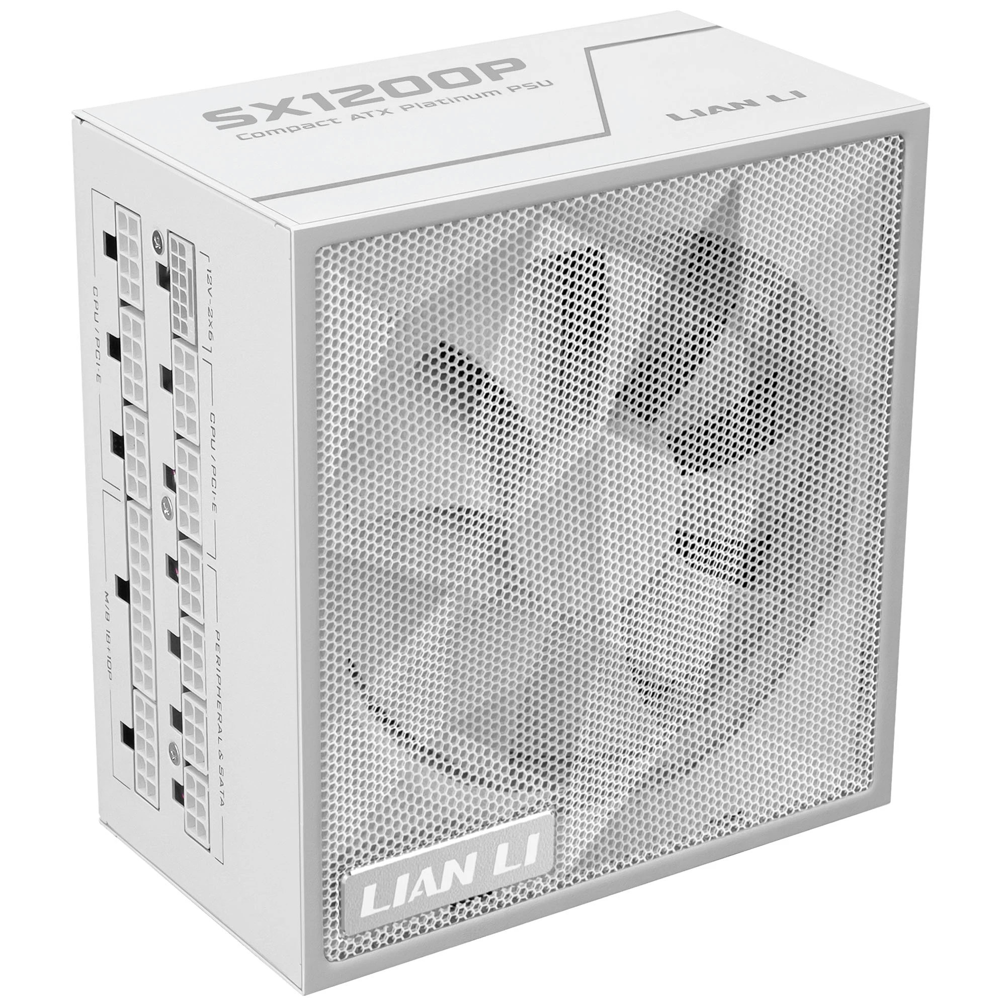 Lian Li SX Series 80 PLUS Platinum power supply, fully modular, PCIe 5.1, ATX 3.1 – 850 watts, baltas aprašymas - Prekės nuotrauka