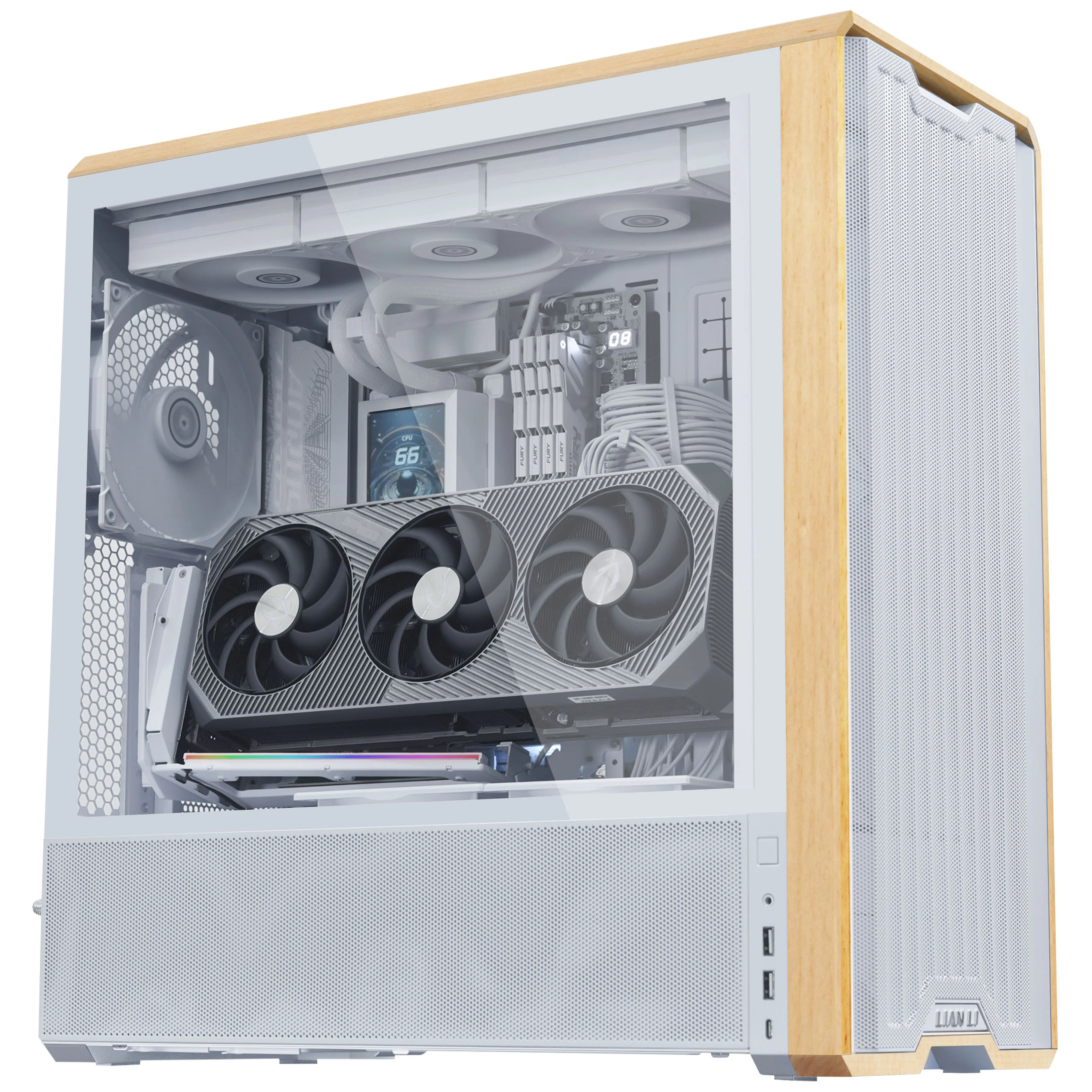 Kompiuterio korpusas Lian Li Vertical GPU Mounting Kit, with PCIe 5.0 Riser Cable – Baltas aprašymas - Prekės nuotrauka