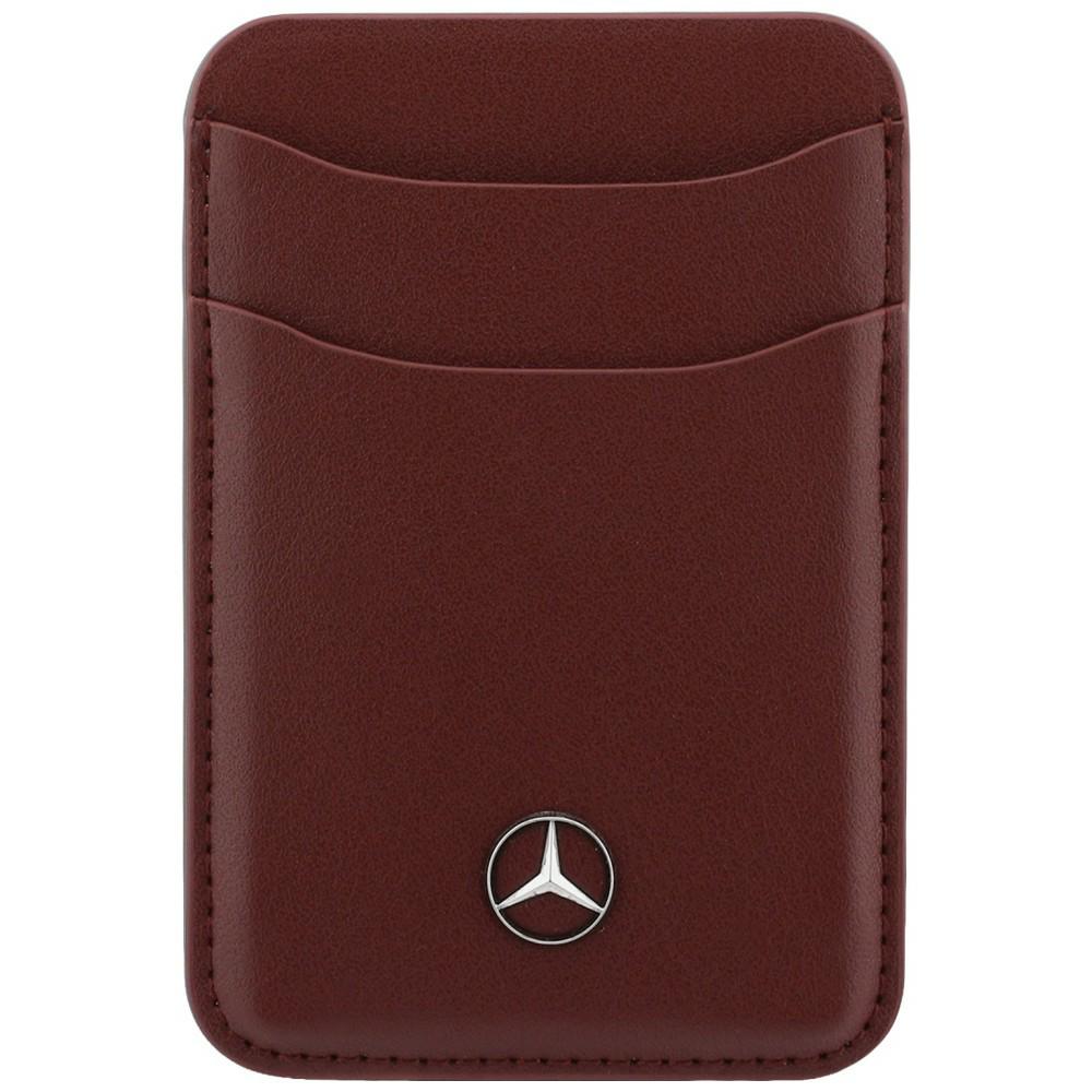 Dėklas Magnetinė kortelių piniginė Mercedes odinė, raudona aprašymas - Prekės nuotrauka