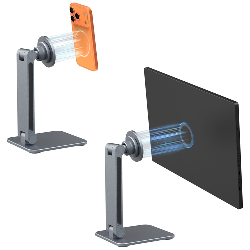 Magnetic holder for phone and tablet 4smarts ErgoPro Desk Stand – pilkas aprašymas - Prekės nuotrauka
