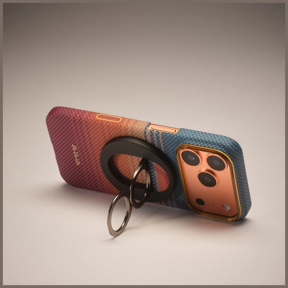 Magnetic holder PITAKA MagEZ Grip 3 MagSafe California Dream skirtas phone sunset juodos spalvos aprašymas - Prekės nuotrauka Magnetic holder PITAKA MagEZ Grip 3 MagSafe California Dream skirtas phone sunset juodos spalvos aprašymas - Prekės nuotrauka