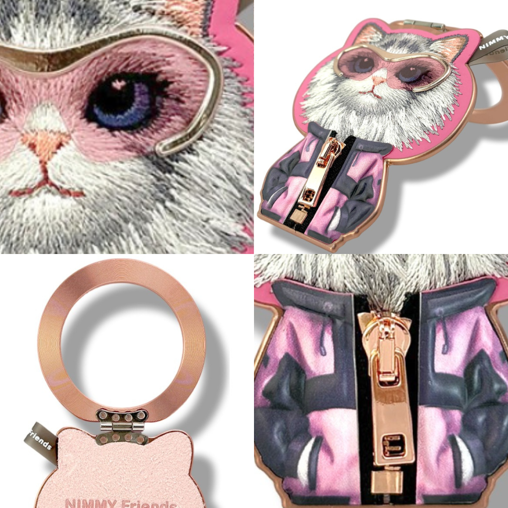 Nimmy Cool&Cute 2.0 Cat Magnetic Phone Holder - Rožinė aprašymas - Prekės nuotrauka