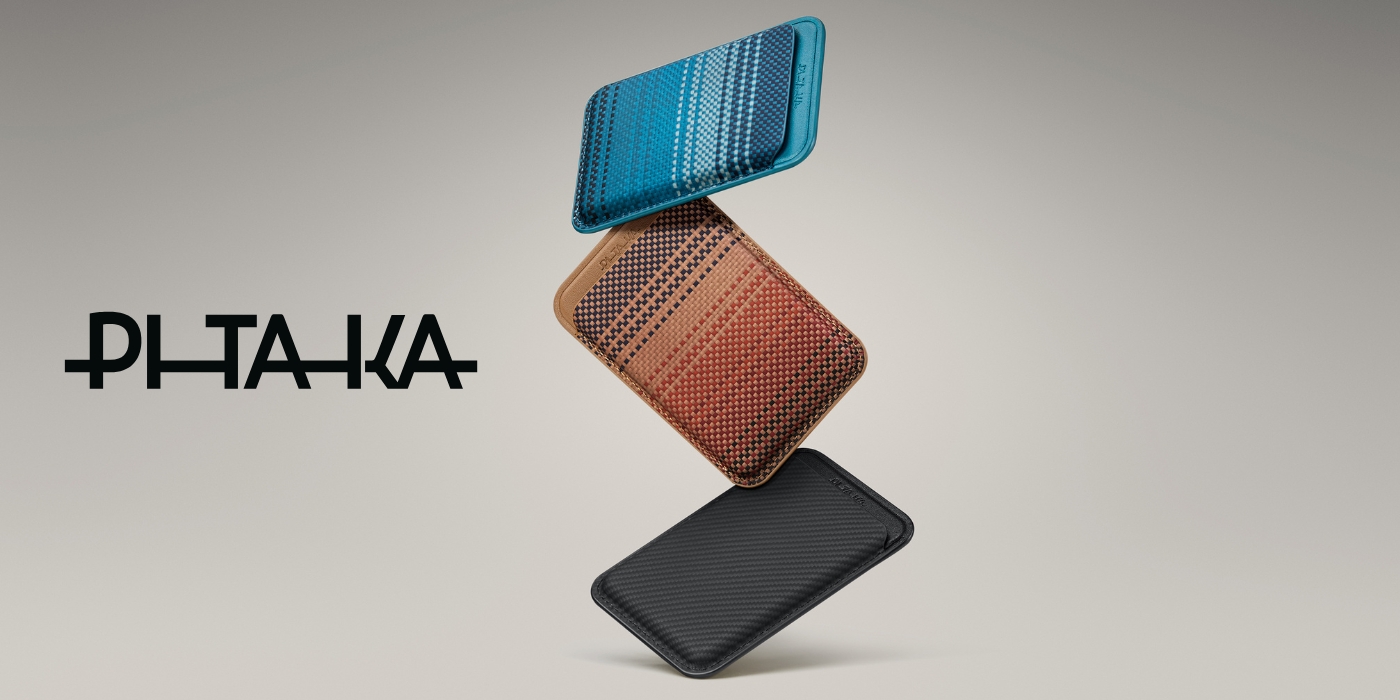 Dėklas Magnetic wallet PITAKA Woven Wallet MagSafe for phone moonrise aprašymas - Prekės nuotrauka