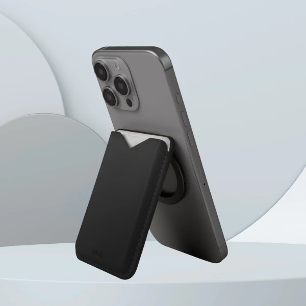 Magnetinis dėklas UNIQ Lyden Evo telefono stovelis juodos spalvos aprašymas - Prekės nuotrauka