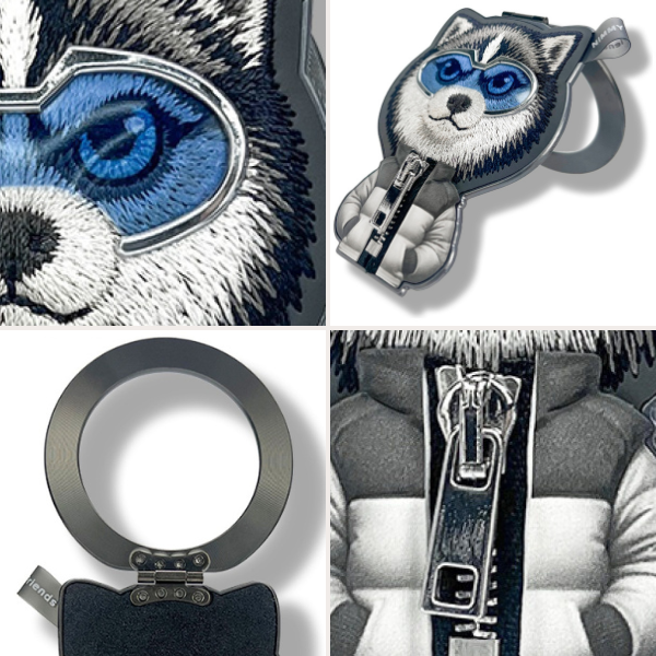 Magnetinis pakabukas Nimmy Cool&Cute 2.0 Wolf, juodos spalvos aprašymas - Prekės nuotrauka
