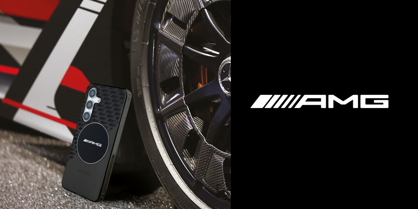 Mercedes „MagSafe“ skaidrus „AMG Transparent Rhombs“ dėklas, skirtas „Samsung Galaxy S25“, juodas aprašymas - Prekės nuotrauka