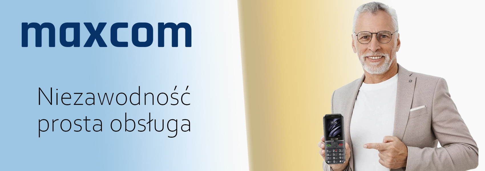 Maxcom Comfort MM735 with charging station + SOS wristband juodos spalvos aprašymas - Prekės nuotrauka