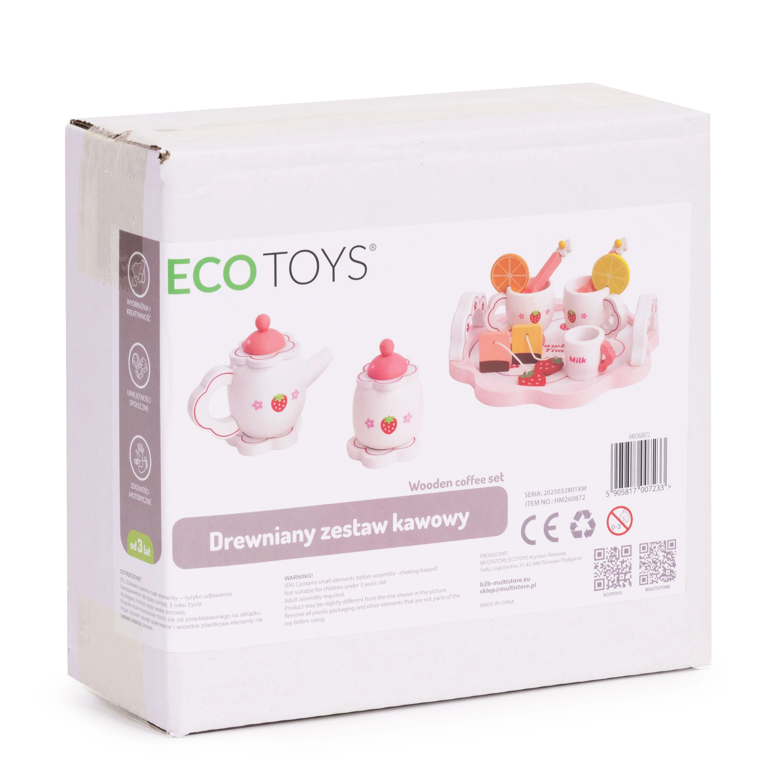 Medinis arbatos rinkinys arbatinukas puodeliai 14 dalių ECOTOYS aprašymas - Prekės nuotrauka