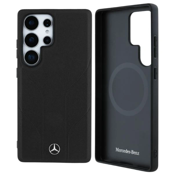 Mercedes Leather Debossed Lines MagSafe Samsung Galaxy S25 Ultra dėklas telefonui juodos spalvos aprašymas - Prekės nuotrauka Mercedes Leather Debossed Lines MagSafe Samsung Galaxy S25 Ultra dėklas telefonui juodos spalvos aprašymas - Prekės nuotrauka