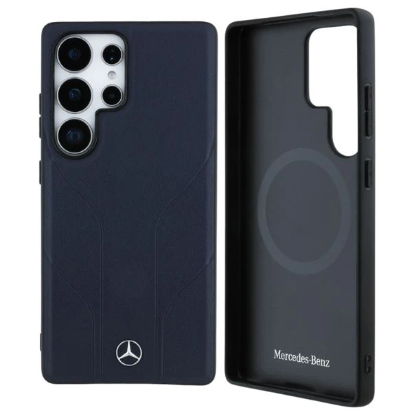 Mercedes Leather Debossed Lines MagSafe Samsung Galaxy S25 Ultra dėklas telefonui mėlynos spalvos aprašymas - Prekės nuotrauka Mercedes Leather Debossed Lines MagSafe Samsung Galaxy S25 Ultra dėklas telefonui mėlynos spalvos aprašymas - Prekės nuotrauka