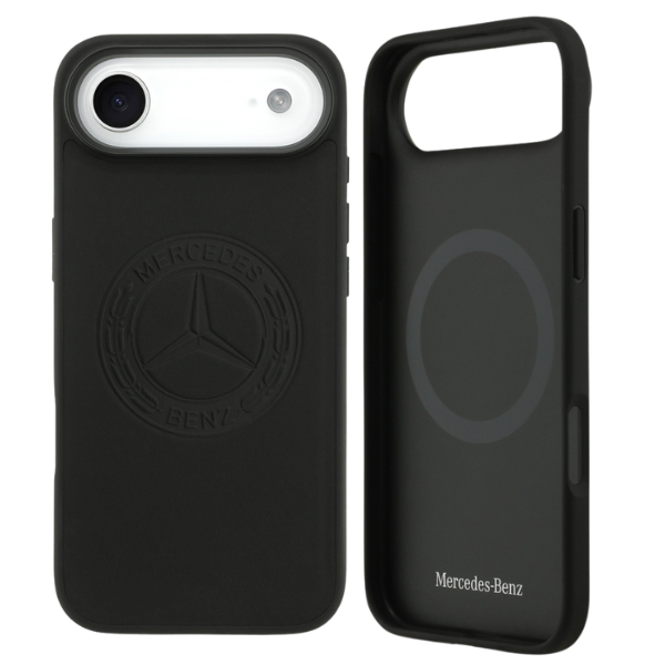 Mercedes Leather Vintage Logo MagSafe dėklas Apple iPhone Air juodos spalvos aprašymas - Prekės nuotrauka