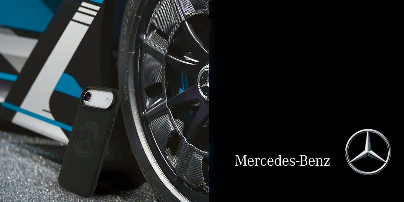 Mercedes Leather Vintage Logo MagSafe dėklas Apple iPhone Air juodos spalvos aprašymas - Prekės nuotrauka