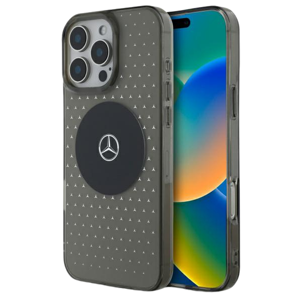 Mercedes MEHMP16L23HCPK Apple iPhone 16 Pro 6.3″ juodos spalvos kietas dėklas MB Dėklas Star Pattern MagSafe aprašymas - Prekės nuotrauka Mercedes MEHMP16L23HCPK Apple iPhone 16 Pro 6.3″ juodos spalvos kietas dėklas MB Dėklas Star Pattern MagSafe aprašymas - Prekės nuotrauka