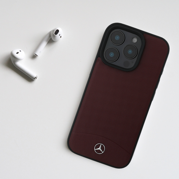 Mercedes MEHMP16X23RBARR Apple iPhone16 Pro Max 6.9″ raudona/red kietas dėklas Textured And Plain Leather MagS aprašymas - Prekės nuotrauka Mercedes MEHMP16X23RBARR Apple iPhone16 Pro Max 6.9″ raudona/red kietas dėklas Textured And Plain Leather MagS aprašymas - Prekės nuotrauka
