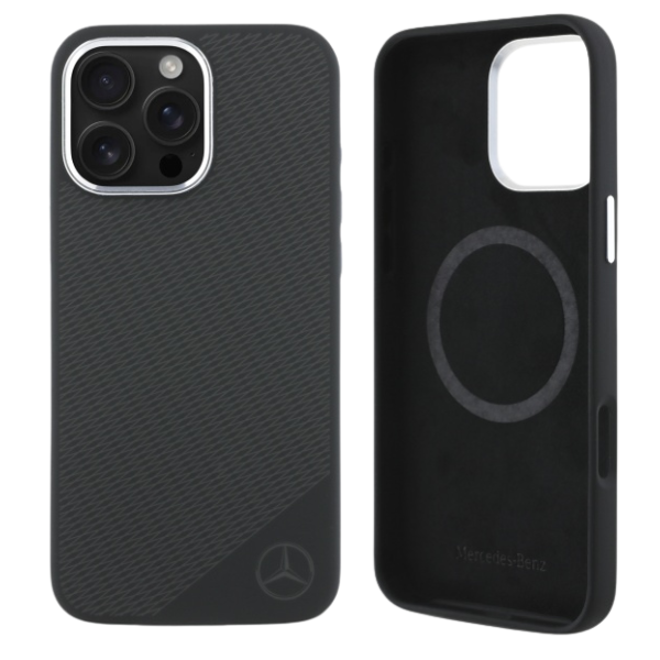 Mercedes MEHMP16X23SUGDK Apple iPhone 16 Pro Max 6.9″ juodos spalvos kietas dėklas Silicone Tonal Logo Wood Pattern aprašymas - Prekės nuotrauka Mercedes MEHMP16X23SUGDK Apple iPhone 16 Pro Max 6.9″ juodos spalvos kietas dėklas Silicone Tonal Logo Wood Pattern aprašymas - Prekės nuotrauka