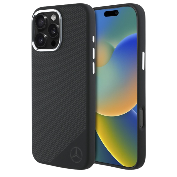 Mercedes MEHMP16X23SUGDK Apple iPhone 16 Pro Max 6.9″ juodos spalvos kietas dėklas Silicone Tonal Logo Wood Pattern aprašymas - Prekės nuotrauka Mercedes MEHMP16X23SUGDK Apple iPhone 16 Pro Max 6.9″ juodos spalvos kietas dėklas Silicone Tonal Logo Wood Pattern aprašymas - Prekės nuotrauka