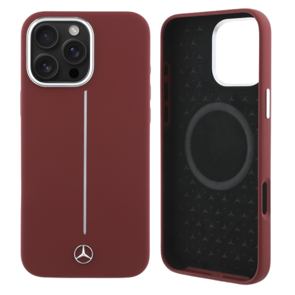 Mercedes MEHMP16X23SUMSR Apple iPhone 16 Pro Max 6.9″ red kietas dėklas Silicone baltos spalvos Stripe MagSafe aprašymas - Prekės nuotrauka Mercedes MEHMP16X23SUMSR Apple iPhone 16 Pro Max 6.9″ red kietas dėklas Silicone baltos spalvos Stripe MagSafe aprašymas - Prekės nuotrauka