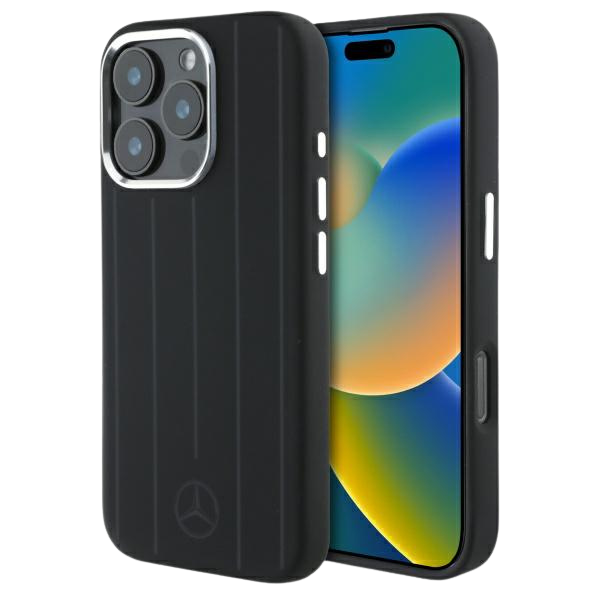 Mercedes MEHMP16X23SUVSK Apple iPhone 16 Pro Max 6.9″ juodos spalvos kietas dėklas Silicone Vertical Tonal Stripes aprašymas - Prekės nuotrauka Mercedes MEHMP16X23SUVSK Apple iPhone 16 Pro Max 6.9″ juodos spalvos kietas dėklas Silicone Vertical Tonal Stripes aprašymas - Prekės nuotrauka