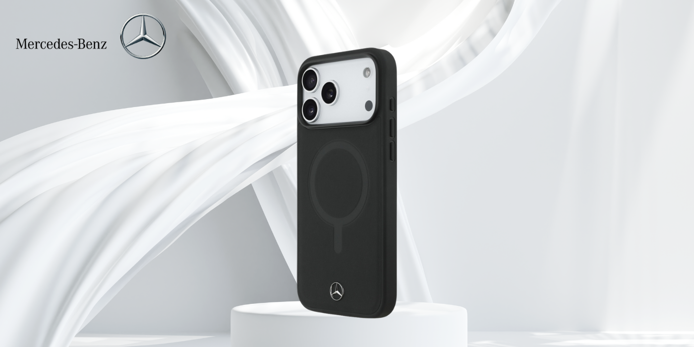 Mercedes Plain Smooth Leather MagSafe dėklas Apple iPhone 17 Pro Max juodos spalvos aprašymas - Prekės nuotrauka Mercedes Plain Smooth Leather MagSafe dėklas Apple iPhone 17 Pro Max juodos spalvos aprašymas - Prekės nuotrauka