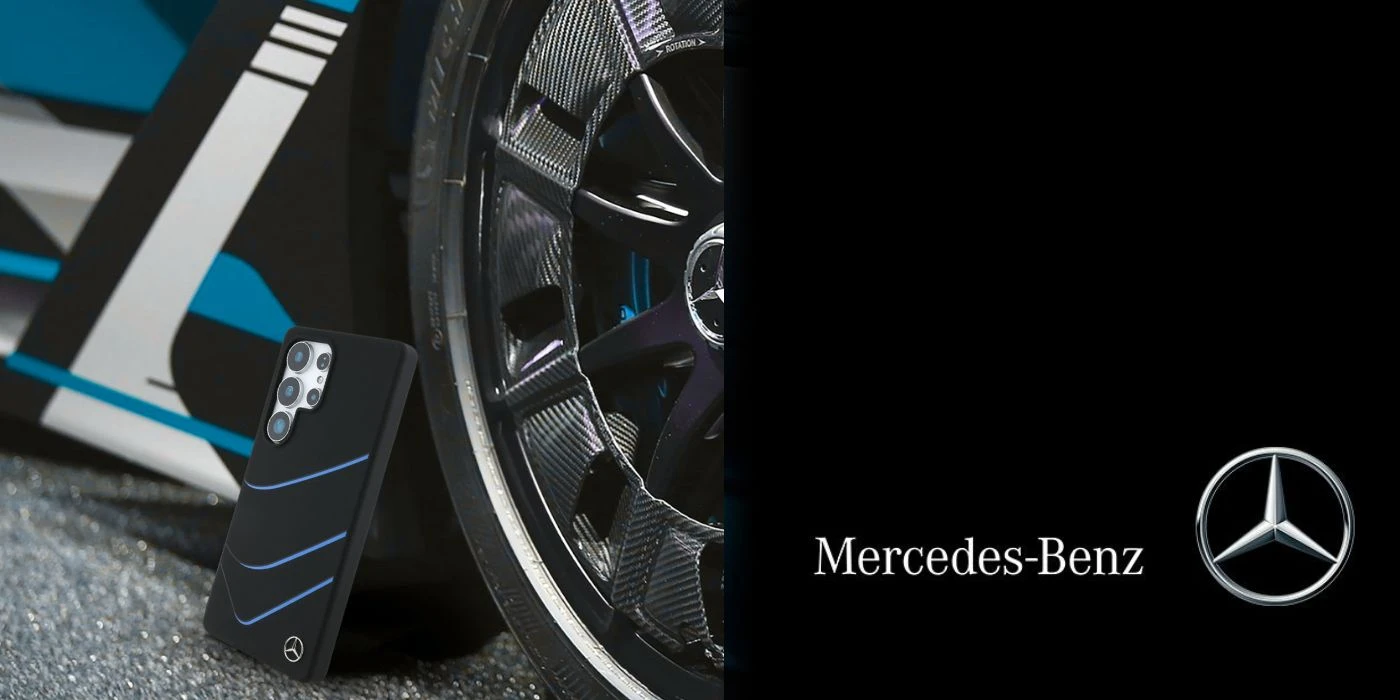 Mercedes Silicone Contrasted Curves MagSafe Samsung Galaxy S25 Ultra dėklas telefonui juodos spalvos aprašymas - Prekės nuotrauka