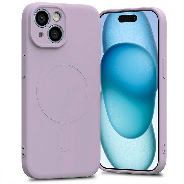 Mercury MagSafe pusiau silikoninis dėklas iPhone 15 Plus 6,7″ alyvinės spalvos aprašymas - Prekės nuotrauka